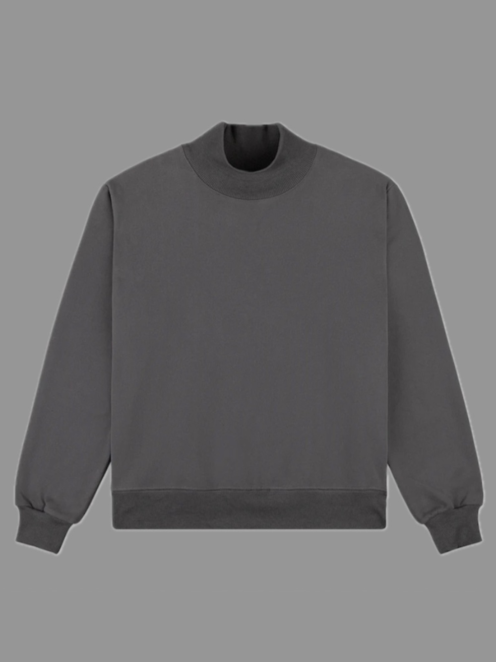 Parke Women's Turtleneck Fleece Sweatshirt in 'Midnight' (Grey)